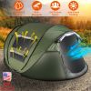 5-8 Person Pop Up Tent  Waterproof with 4 Mosquito Net Windows Carrying Bag