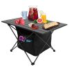 Foldable Camping Table With Storage Basket With Carrying Bag